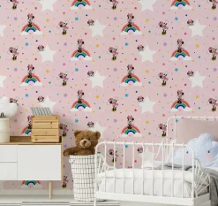 Brico Behang Kinderkamer-Papierbehang Rainbow Minnie