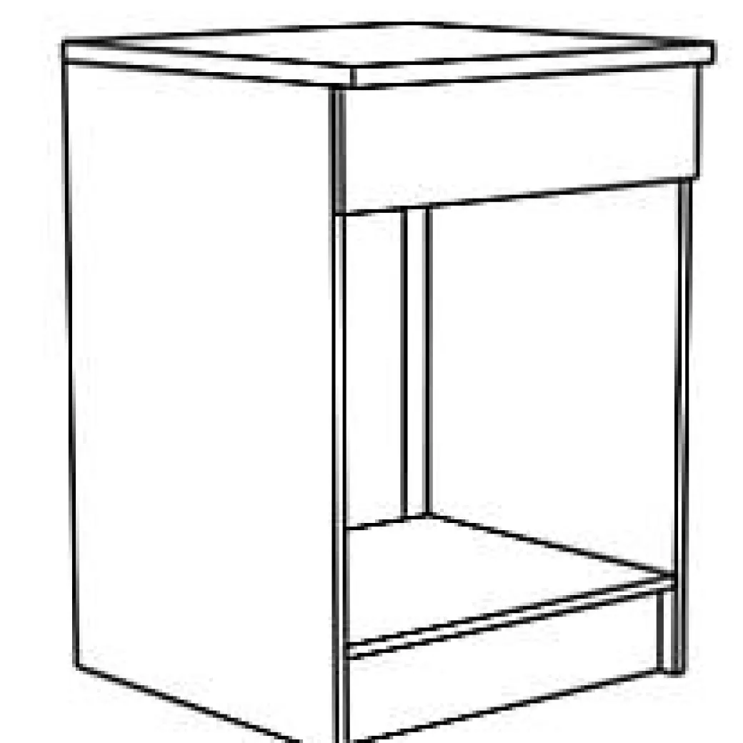 Paprika Kast Voor Oven 60Cm Geborsteld Eik Melamine|Brico Sale