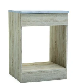 Paprika Kast Voor Oven 60Cm Geborsteld Eik Melamine|Brico Sale