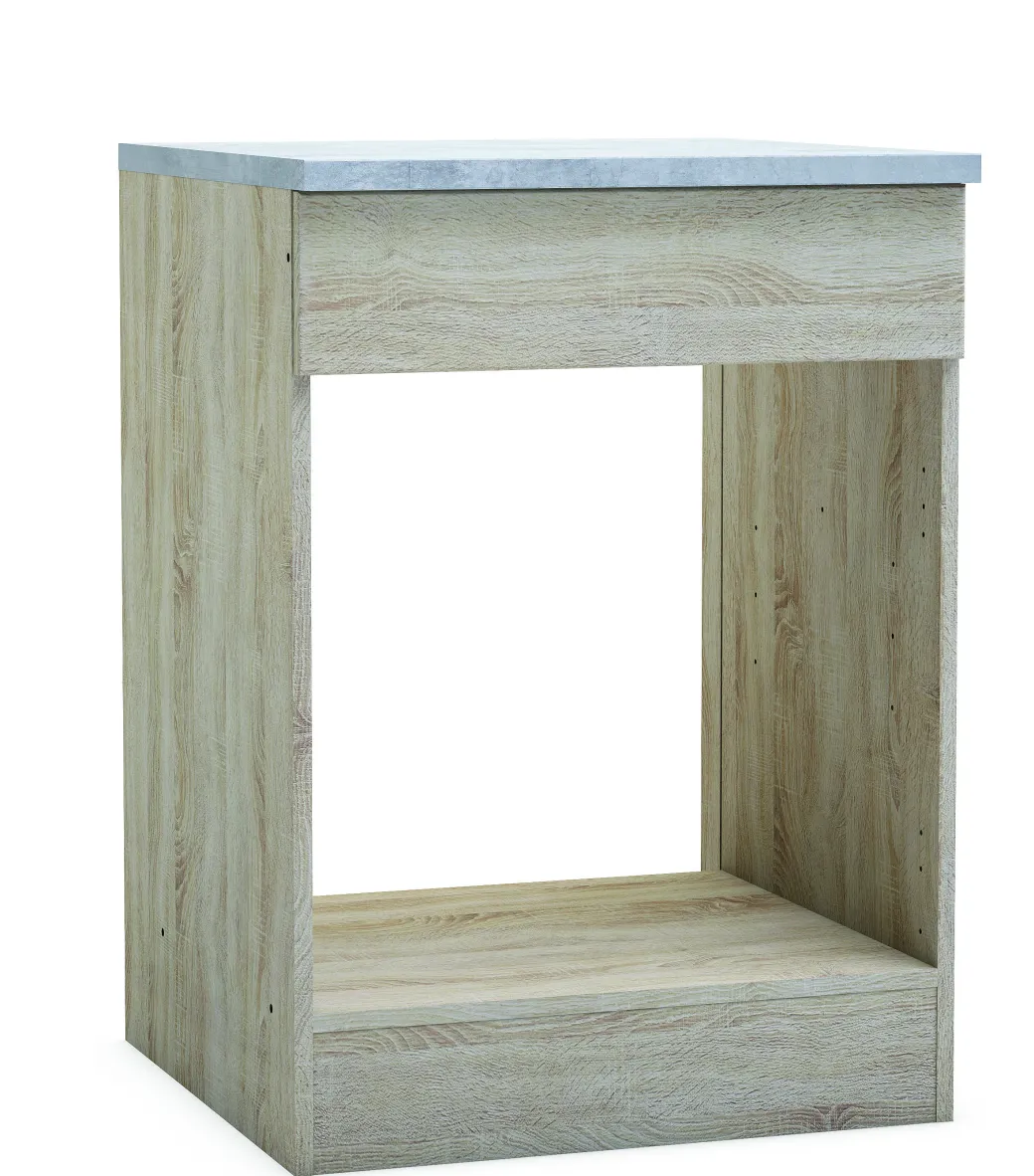 Paprika Kast Voor Oven 60Cm Geborsteld Eik Melamine|Brico Sale