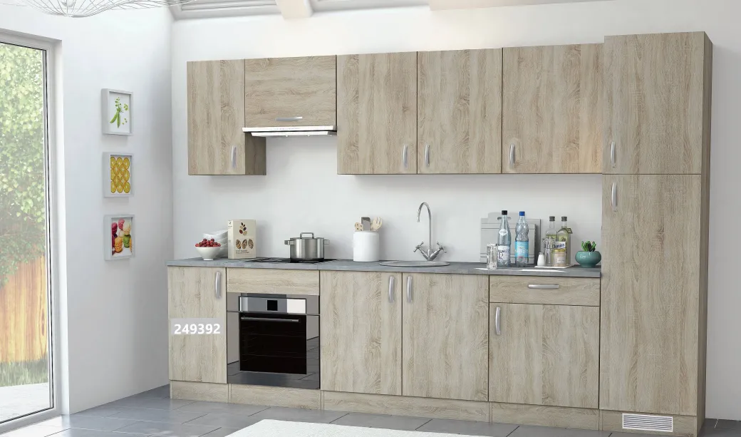 Paprika Onderkast 40Cm Geborsteld Eik Melamine|Brico Outlet
