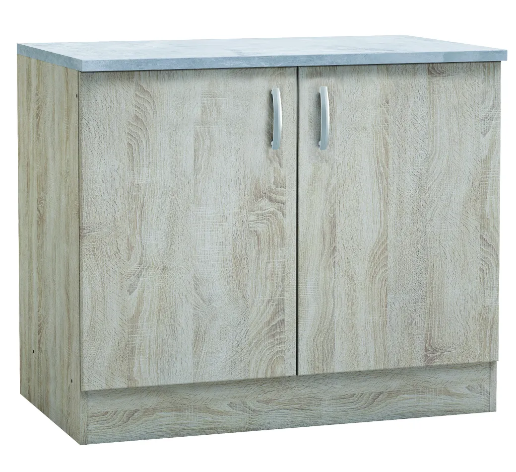 Paprika Onderkast 100Cm Geborsteld Eik Melamine|Brico Best