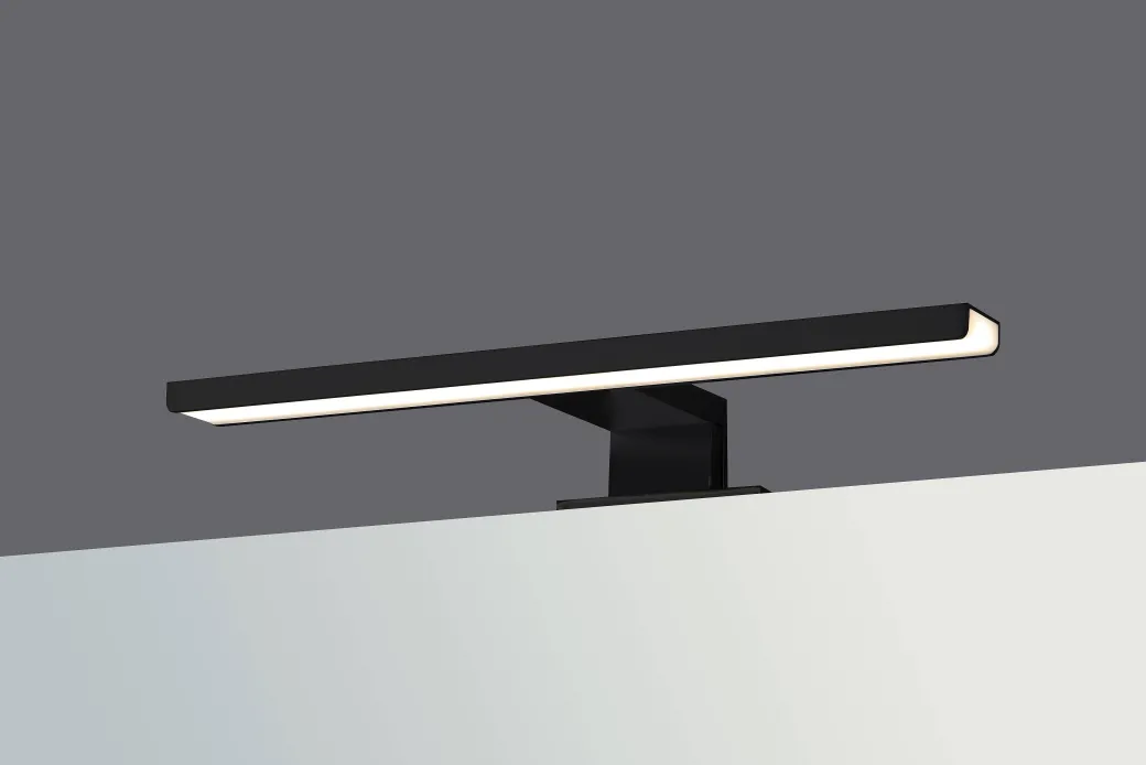 Parma Ledverlichting Spiegel 30Cm Zwart|Brico Hot