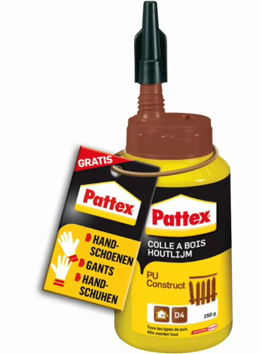 Brico Lijm- & Kitpistolen-Pattex Houtlijm Pu-Construct 250Gr