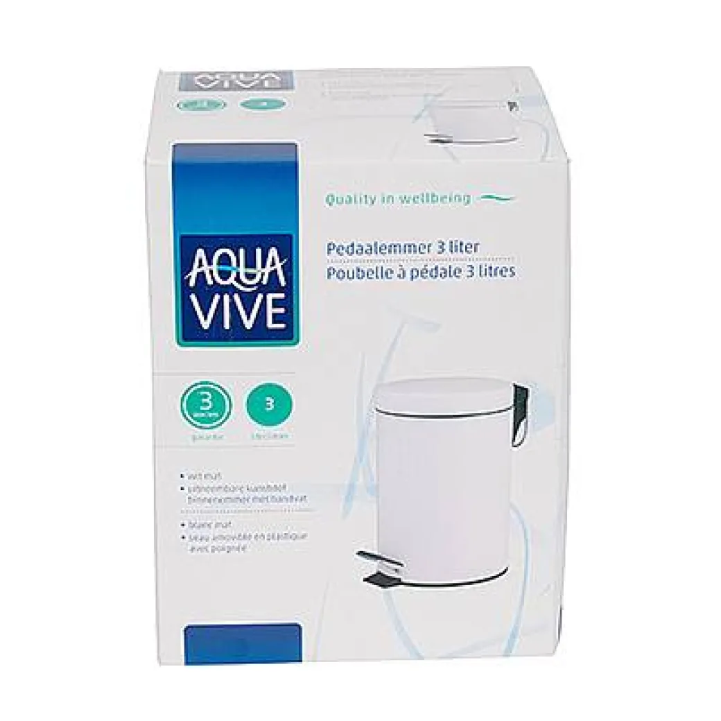 Pedaalemmer 3 L Wit Mat|Brico Best