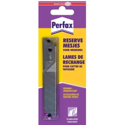 Brico Behanggereedschap-Perfax Reservemesjes Voor Breekmes 10 Stuks