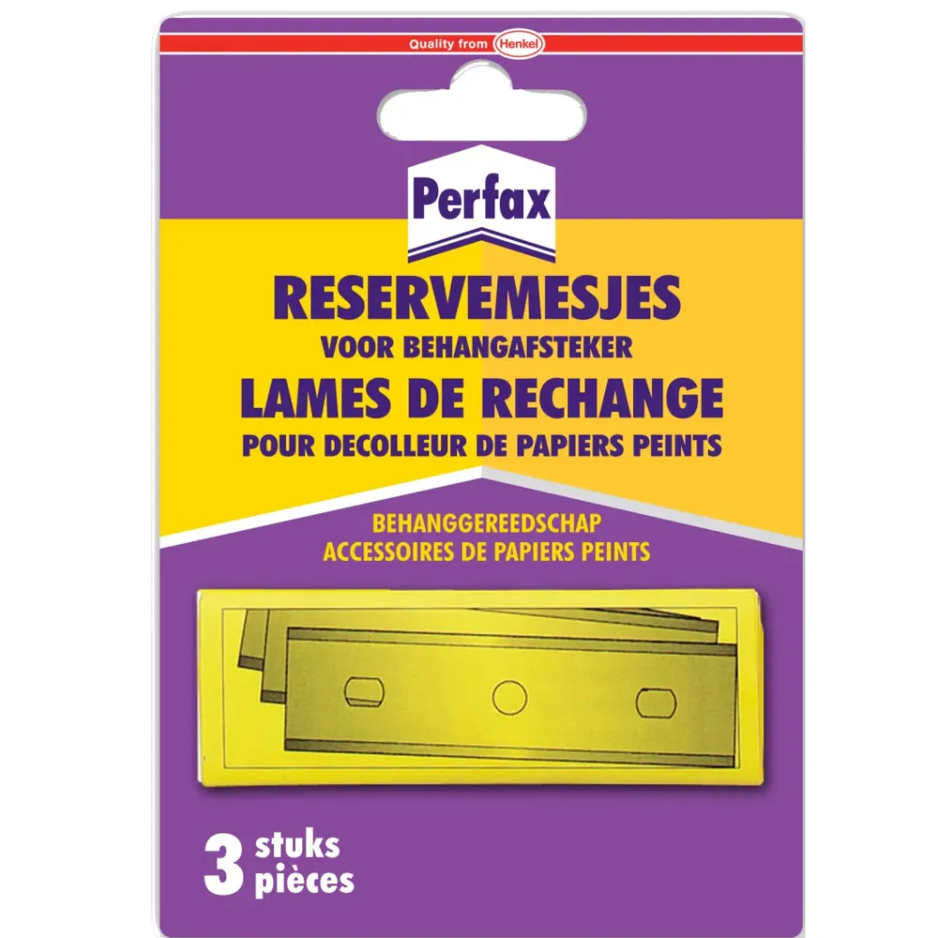 Brico Behanggereedschap-Perfax Reservemessen Behangverwijderaar 3 Stuks