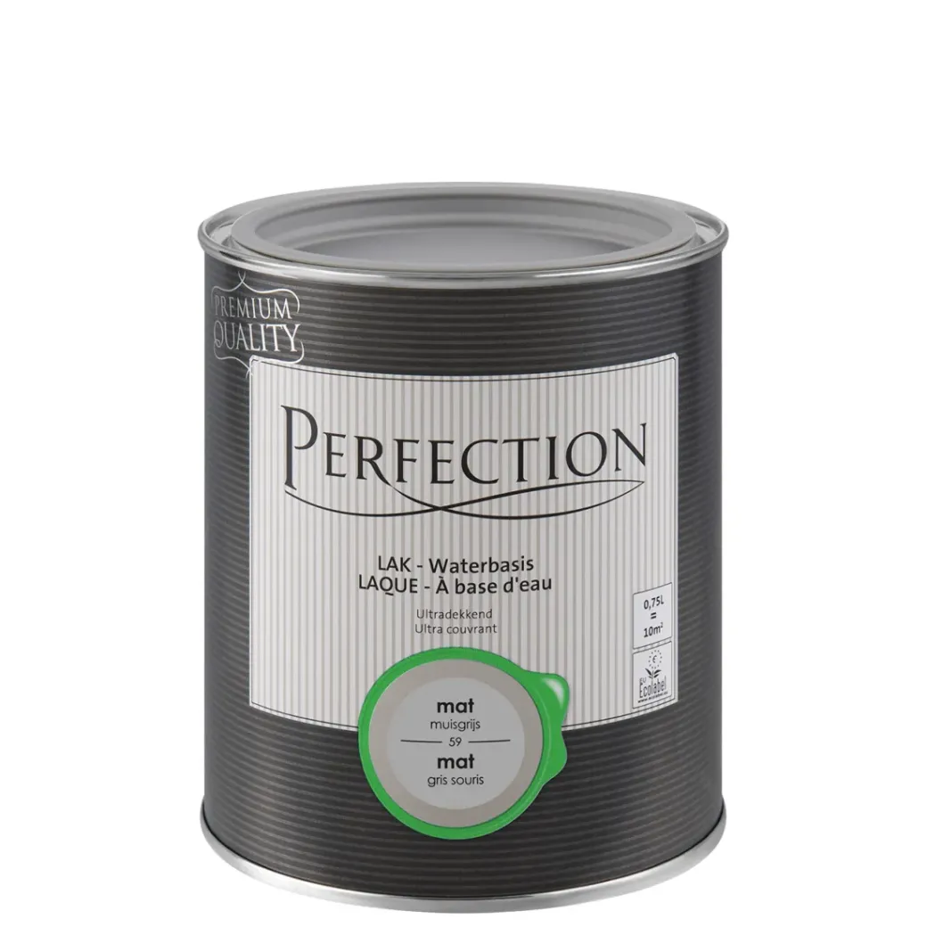 Brico Lakken-Perfection Lak Ultradekkend Mat Muisgrijs 750Ml