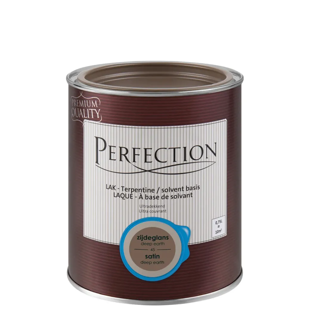 Brico Lakken-Perfection Lak Ultradekkend Zijdeglans Terpentine Basis Deep Earth 750Ml