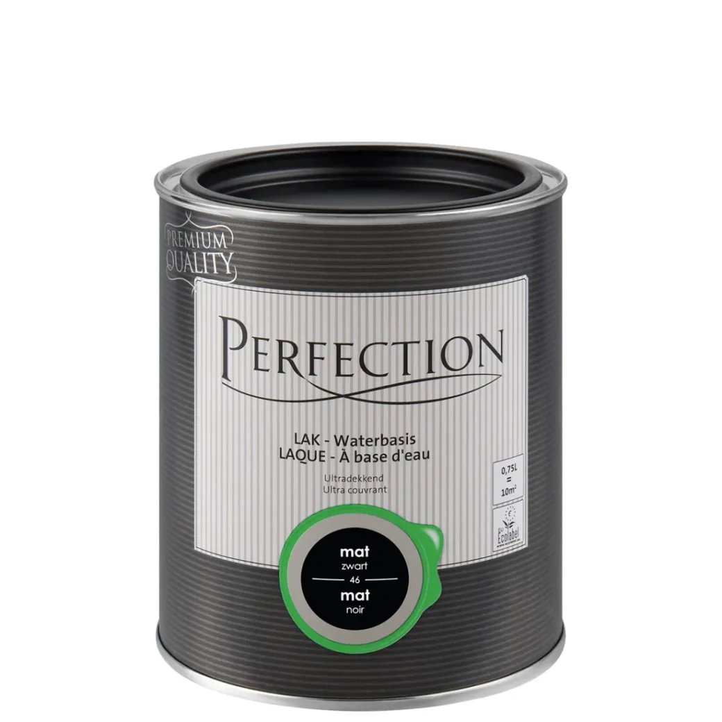Brico Lakken-Perfection Lak Ultradekkend Mat Zwart 750Ml