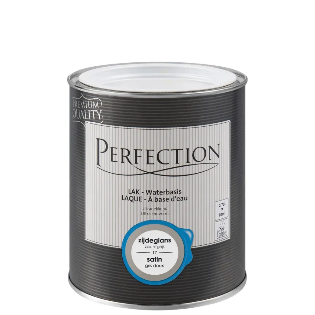 Brico Lakken-Perfection Lak Ultradekkend Zijdeglans Zachtgrijs 750Ml