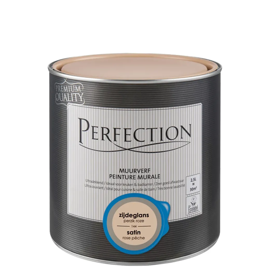 Brico Muurverf-Perfection Muurverf Ultradekkend Zijdeglans Perzik Roze 2,5L