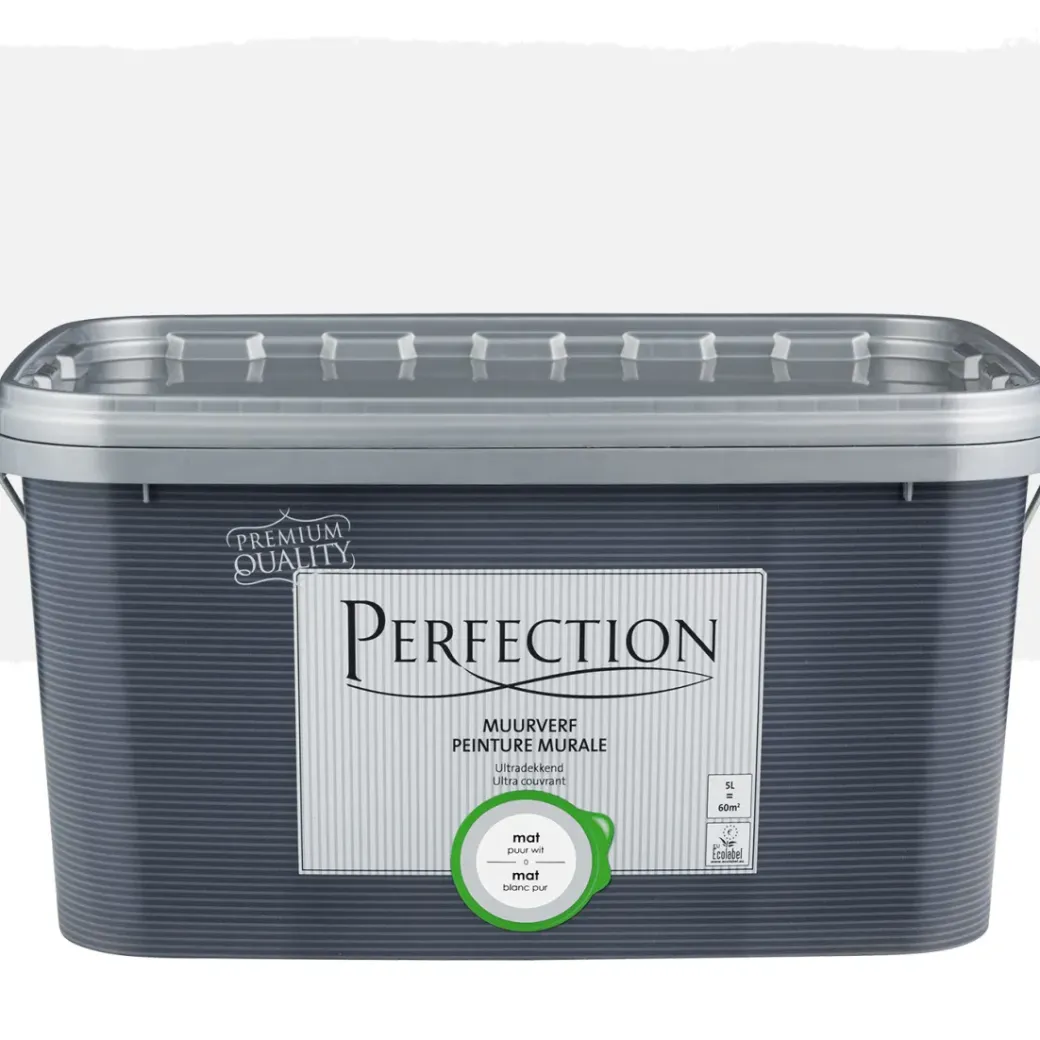 Brico Muurverf-Perfection Muurverf Ultradekkend Mat Puur Wit 5L