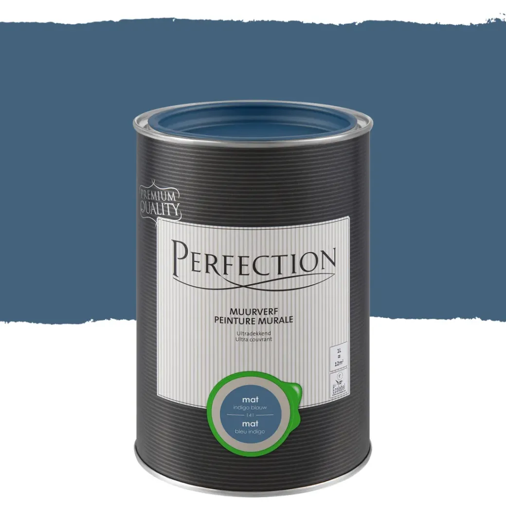 Brico Muurverf-Perfection Ultradekkende Muurverf Indigoblauw Mat 1L
