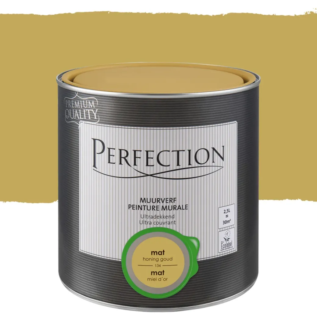 Brico Muurverf-Perfection Ultradekkende Muurverf Honinggoud Mat 2,5L