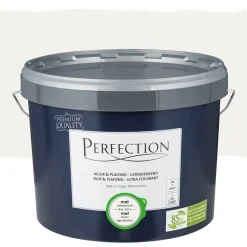 Brico Muurverf-Perfection Verf Muur & Plafond Ultradekkend Mat Ral 9016 10L