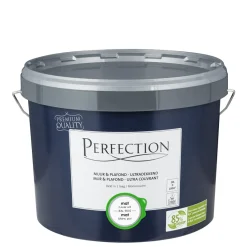 Brico Muurverf-Perfection Verf Muur & Plafond Ultradekkend Mat Ral 9010 10L