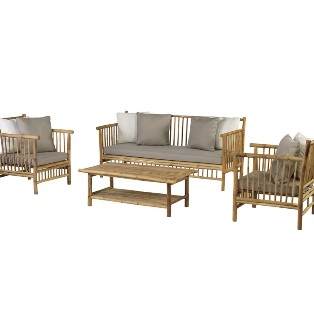 Brico Loungesets-Persoon Exotan Bamboe Loungeset - Natural Finish