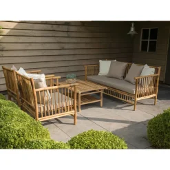 Brico Loungesets-Persoon Exotan Bamboe Loungeset - Natural Finish