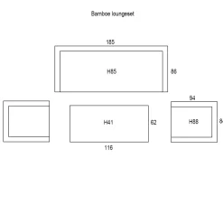 Brico Loungesets-Persoon Exotan Bamboe Loungeset - Natural Finish