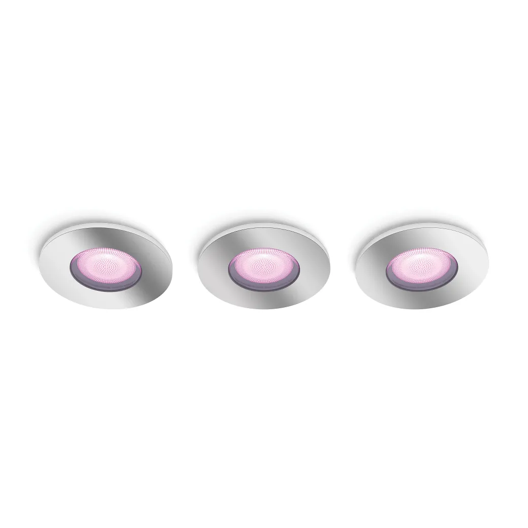 Philips Hue Inbouwspot Xamento Chroom 9,3Cm Gu10 5,7W 3 Stuks|Brico Sale