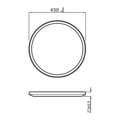 Philips Plafondlamp Superslim Zwart O30Cm 18W|Brico