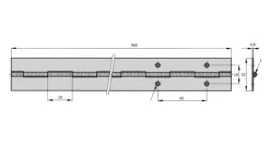 Brico Hoek- & Ankerwerk-Pianoscharnier - Zwart - 960X32X0,8Mm