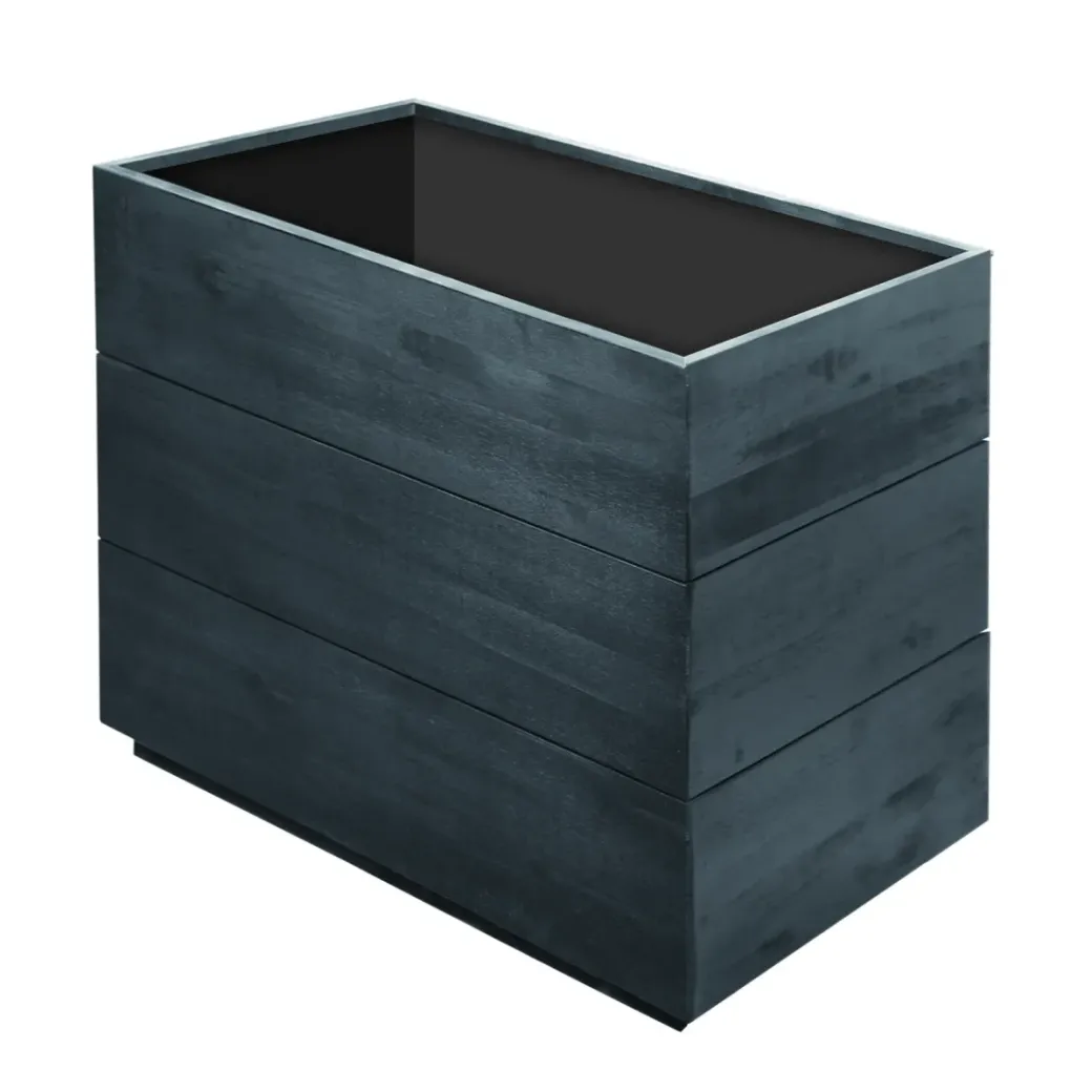 Brico Plantenpotten En -Bakken-Plantenbak Acaciahout Rechthoek 60X30Cm Zwart