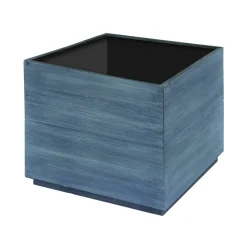 Brico Plantenpotten En -Bakken-Plantenbak Acaciahout Vierkant 35X35Cm Grijs Geborsteld