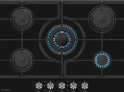 Plaque De Cuisson A Gaz Electrum Sur Verre Ps 7051 Cr|Brico New