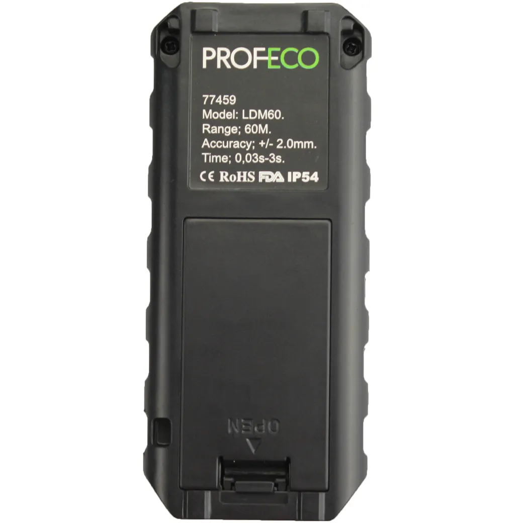Profeco Laser Afstandsmeter 60 Meter - Incl. Hoes En Batterijen|Brico Sale