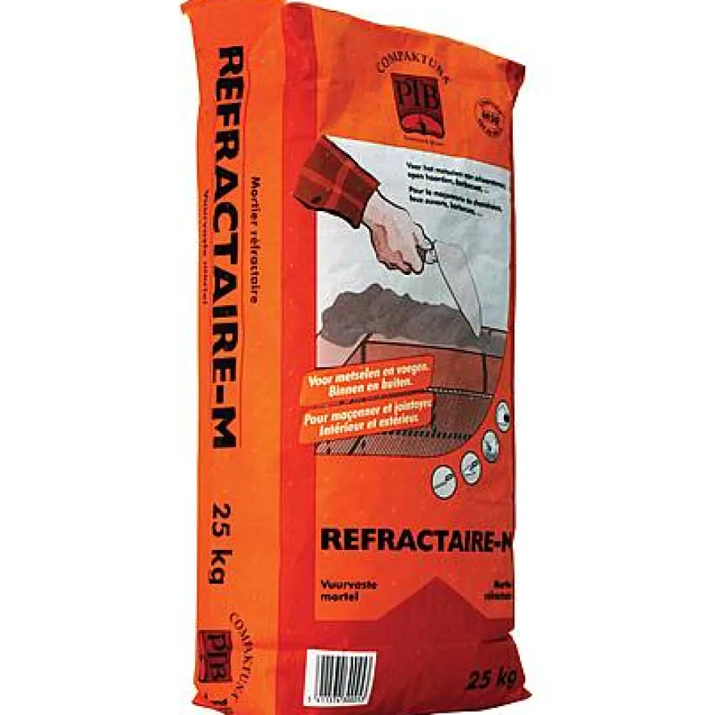 Ptb-Compaktuna Vuurvaste Mortel 25 Kg|Brico Hot