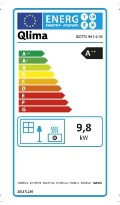 Brico Pelletkachels<Qlima Pelletkachel Fiorina 74-S Line 7,45Kw Zwart