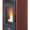 Brico Pelletkachels<Qlima Pelletkachel Viola 85 S-Line Rood