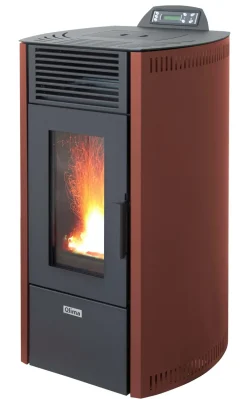 Brico Pelletkachels<Qlima Pelletkachel Viola 85 S-Line Rood