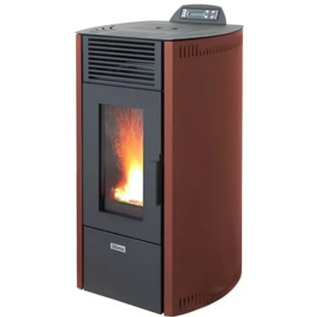 Brico Pelletkachels<Qlima Pelletkachel Viola 85 S-Line Rood