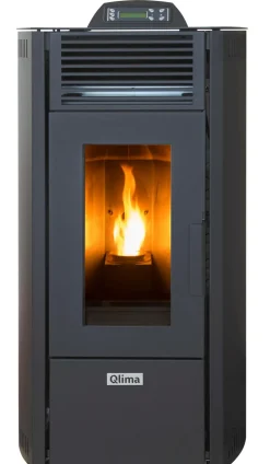 Brico Pelletkachels<Qlima Pelletkachel Viola 100S-Line Black 8,9Kw
