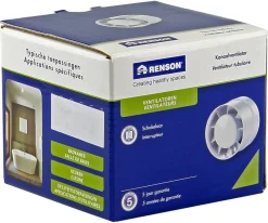 Renson 7121 Kanaalventilator O100Mm Wit|Brico Discount