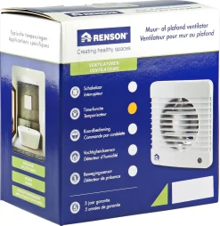 Renson Badkamerventilator 7202T O125Mm Wit|Brico New