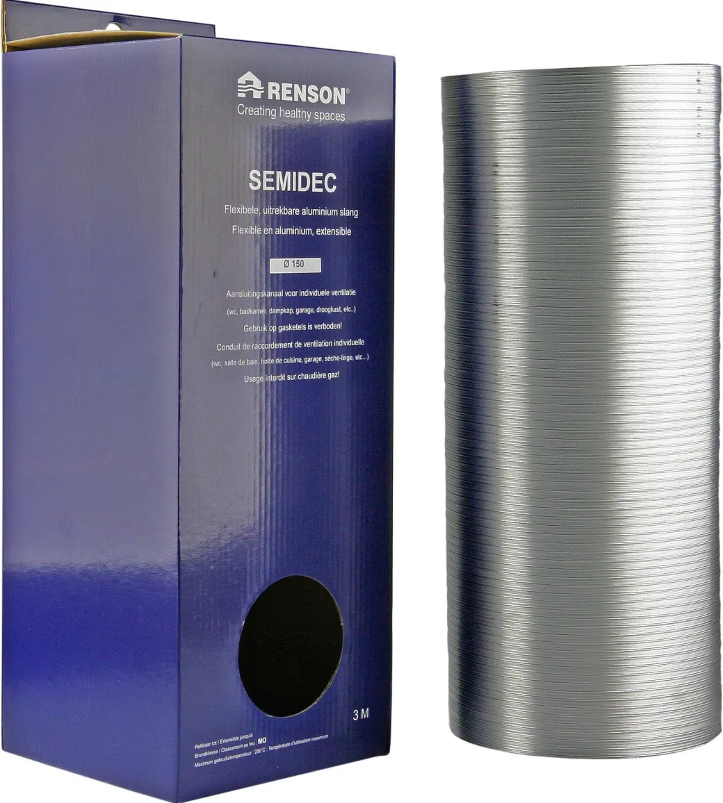 Renson Flexibele Buis Semidec Aluminium 3000Mm O150Mm|Brico Clearance