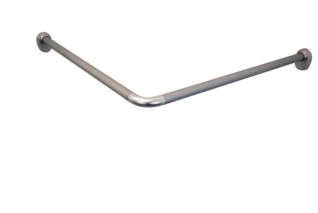 Ridder Universele Hoekdouchegordijnrail O25Mm Mat Zilver Aluminium|Brico