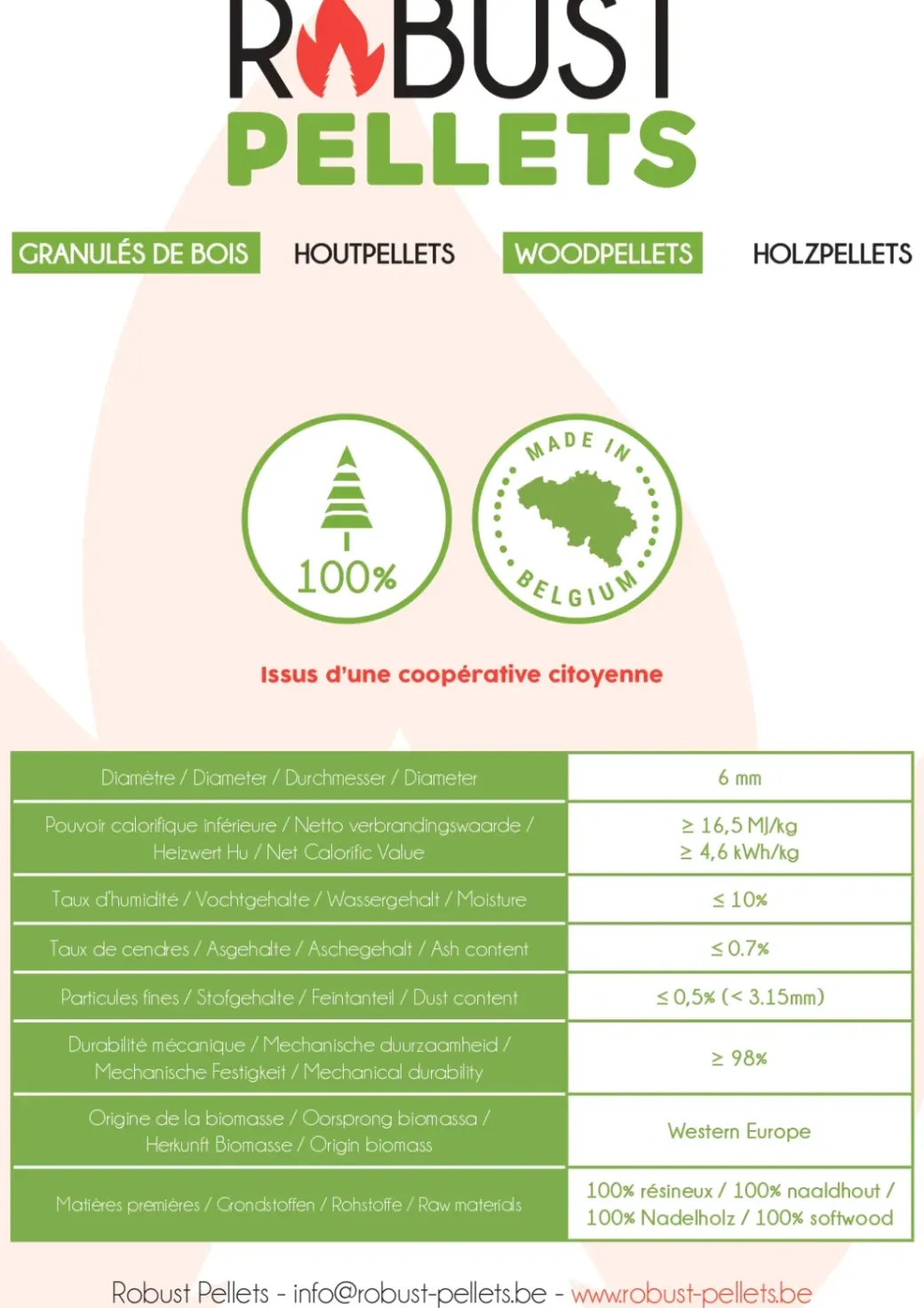 Brico Brandstoffen<Robust Pellets, 100% Naaldhout, Premium Kwaliteit 15Kg