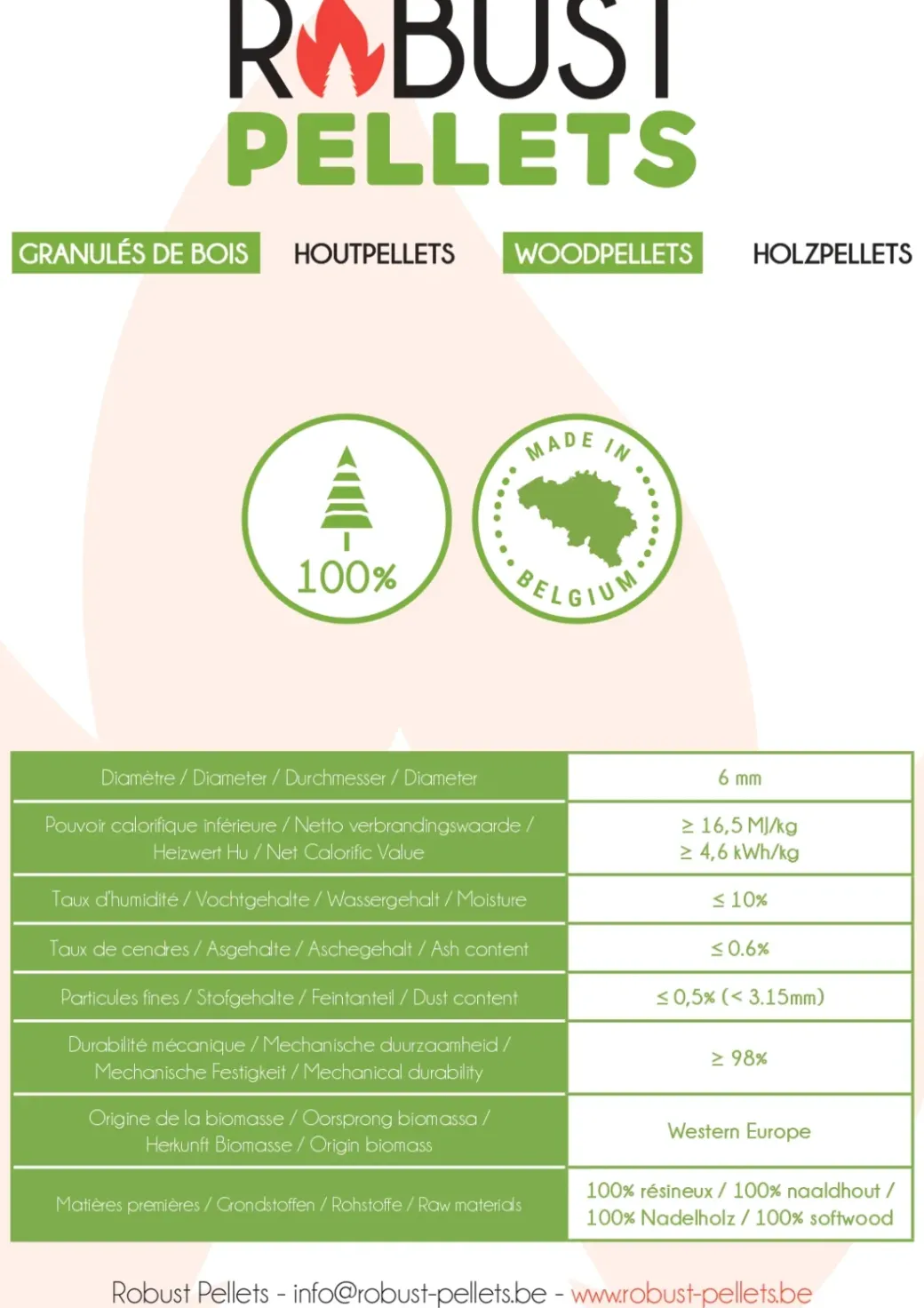 Brico Brandstoffen<Robust Pellets, 100% Naaldhout, Premium Kwaliteit 15Kg