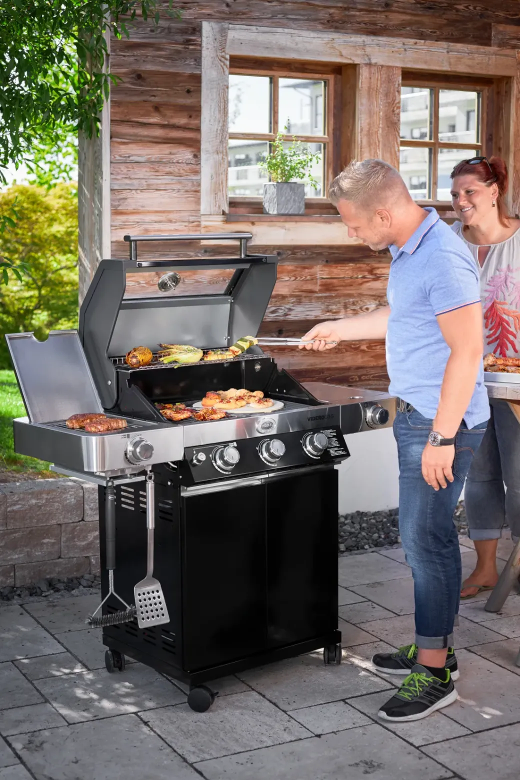 Brico Gasbarbecue-Rosle Gasbarbecue Videro G3-S Vario 30Mbar 70,5X65,5X65,5Cm