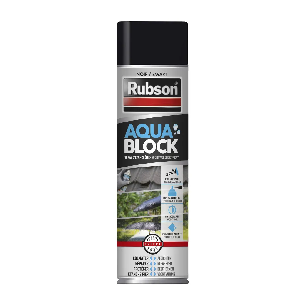 Rubson Coatingspray Aquablock Zwart 300Ml|Brico Discount