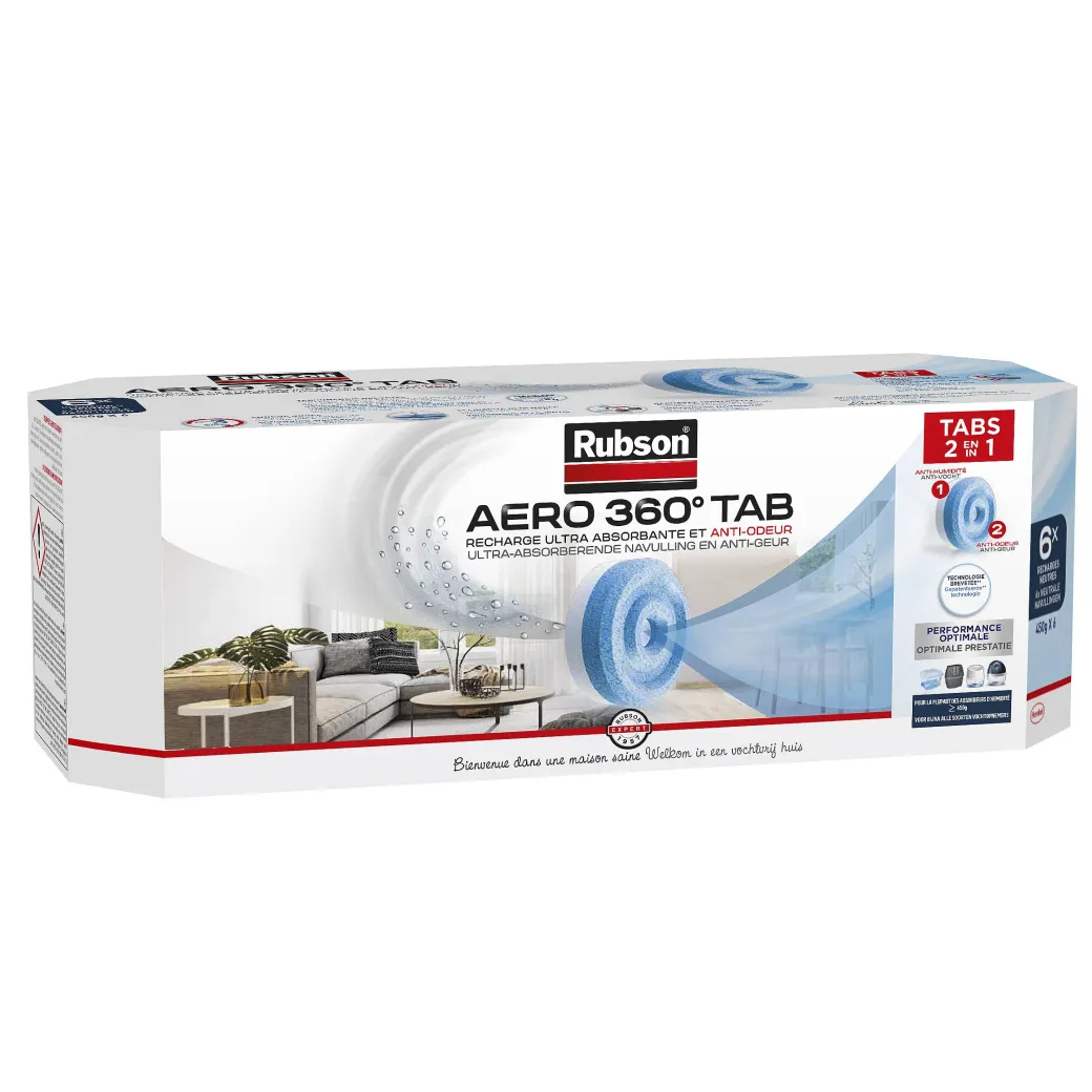 Rubson Navullingen Vochtopnemer Aero 360 Neutraal 6Stuks|Brico Best