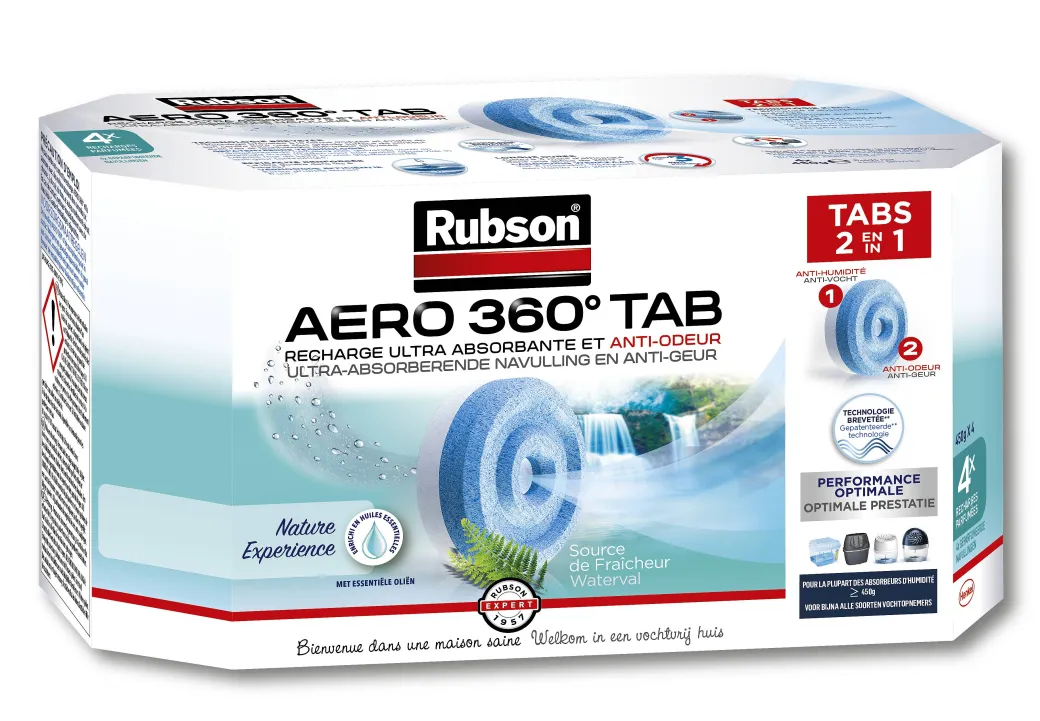Rubson Vochtopnemer Navullingen Aero 360 Vanille 4Stuks|Brico Best