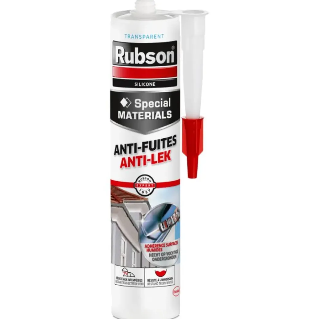 Brico Voegkitten-Rubson Voegkit Special Materials Anti-Lek Transparant 280Ml