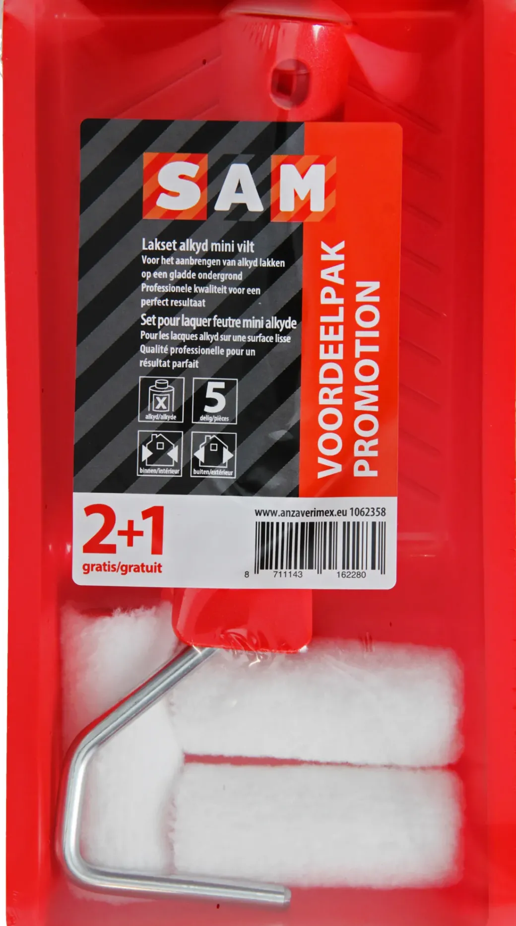 Brico Verfbakjes & -Emmers-Sam Lakset Vilt Alkyd 2+1 5Cm