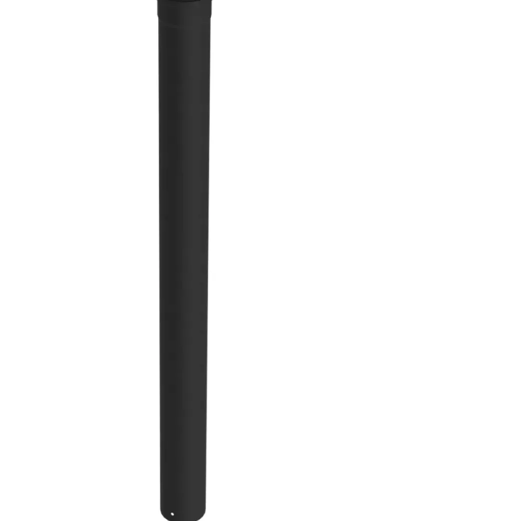 Brico Kachelbuizen<Saninstal Kachelpijp O80Mmx100Cm Zwart Geemailleerd Staal